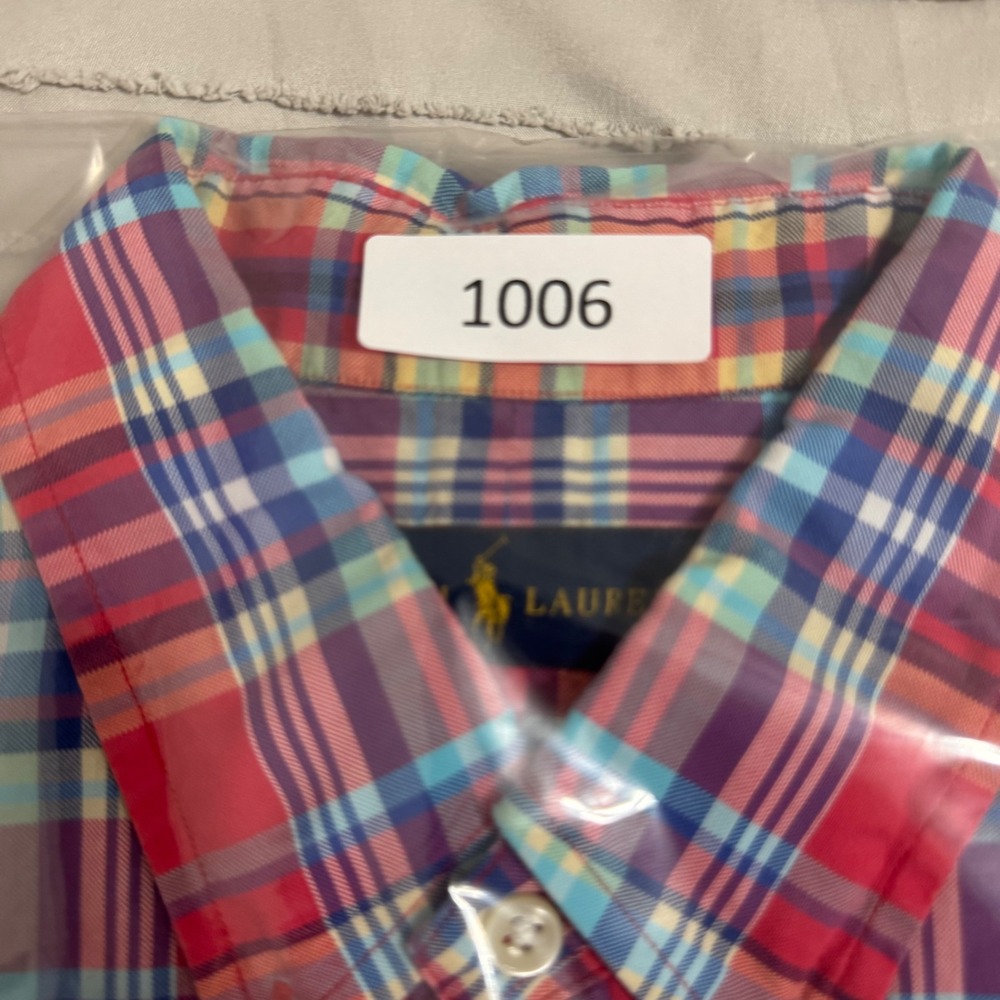 Ralph Lauren Button Down Shirt Mens L Red Plaid Excellent Long Sleeve Pony Logo - Picture 7 of 7